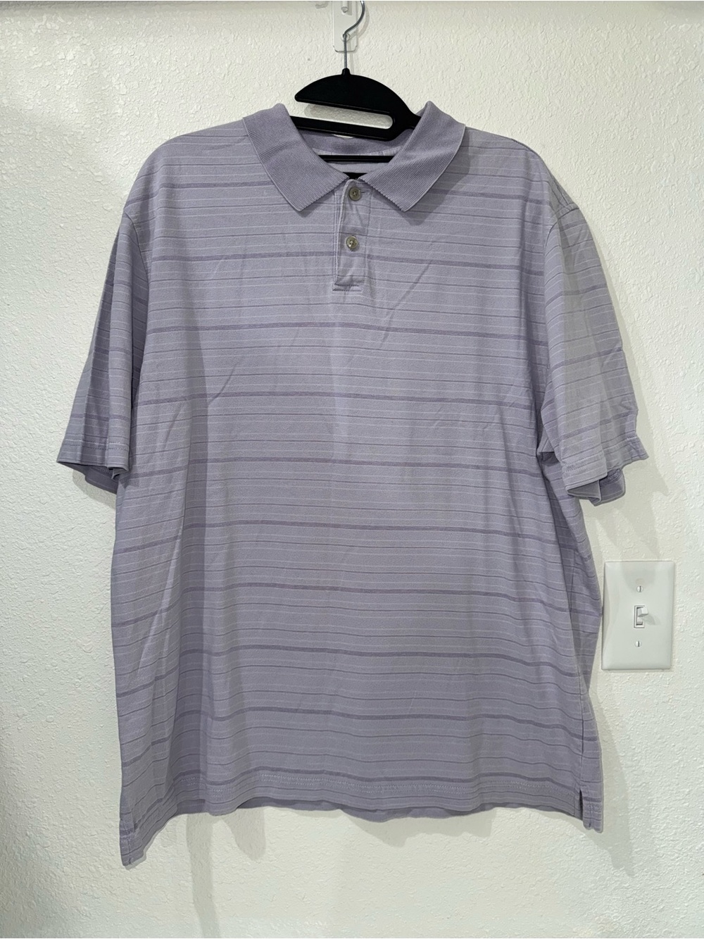 Van Heusen Men's Light Lavender Striped Polo